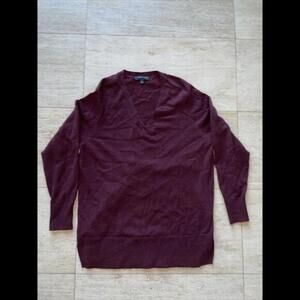 Ann Taylor Women's Wool Blend 3/4 Sleeve Sweater‎ Size S Maroon
